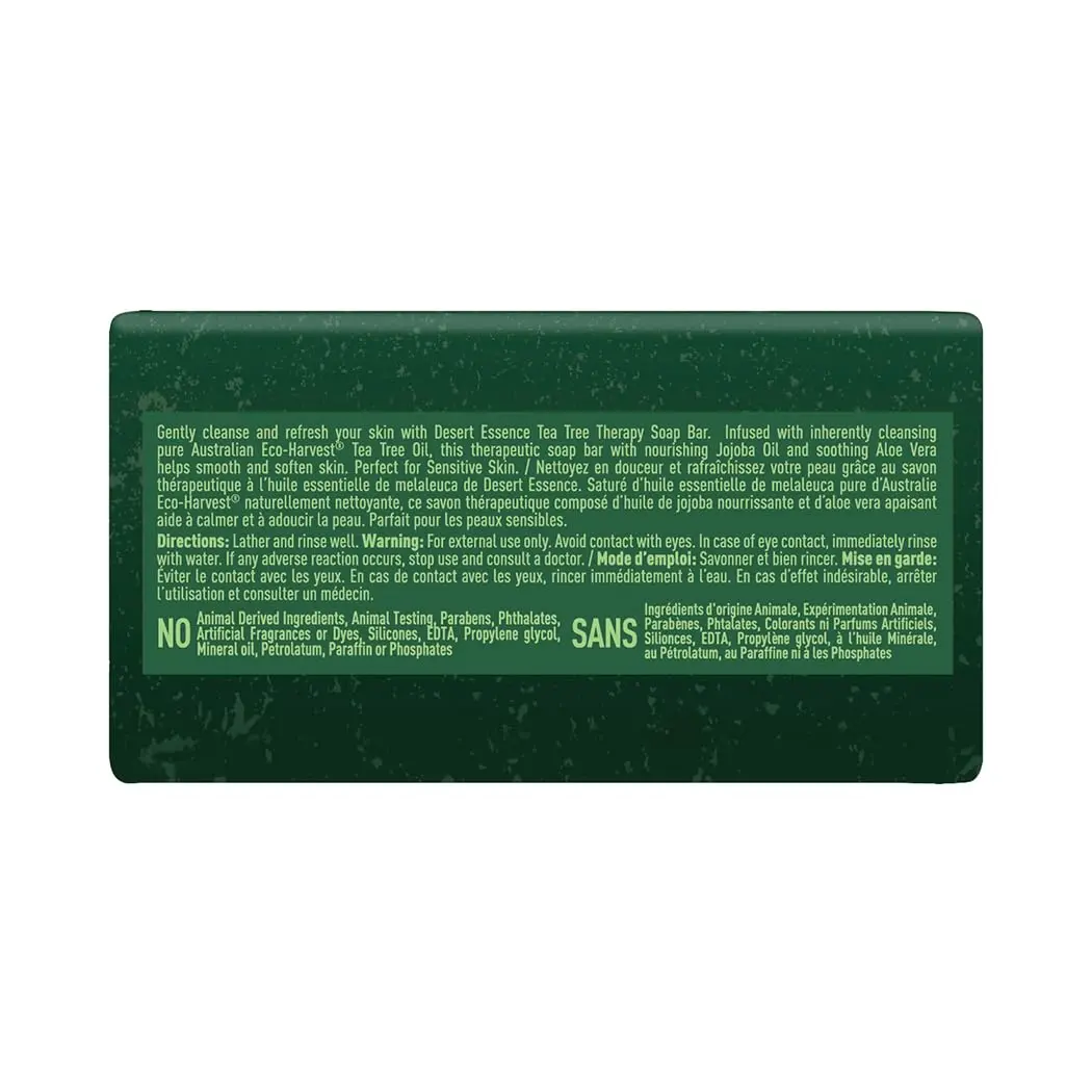 Desert Essence Tea Tree Therapy Soap Bar with Jojoba & Aloe, 5 oz | Organic, Moisturizing & Antiseptic - view 9