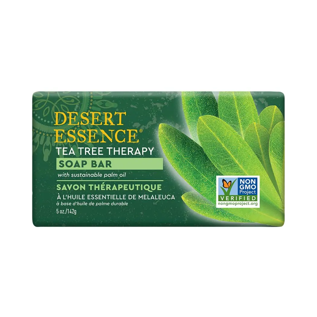 Desert Essence Tea Tree Therapy Soap Bar with Jojoba & Aloe, 5 oz | Organic, Moisturizing & Antiseptic - view 2