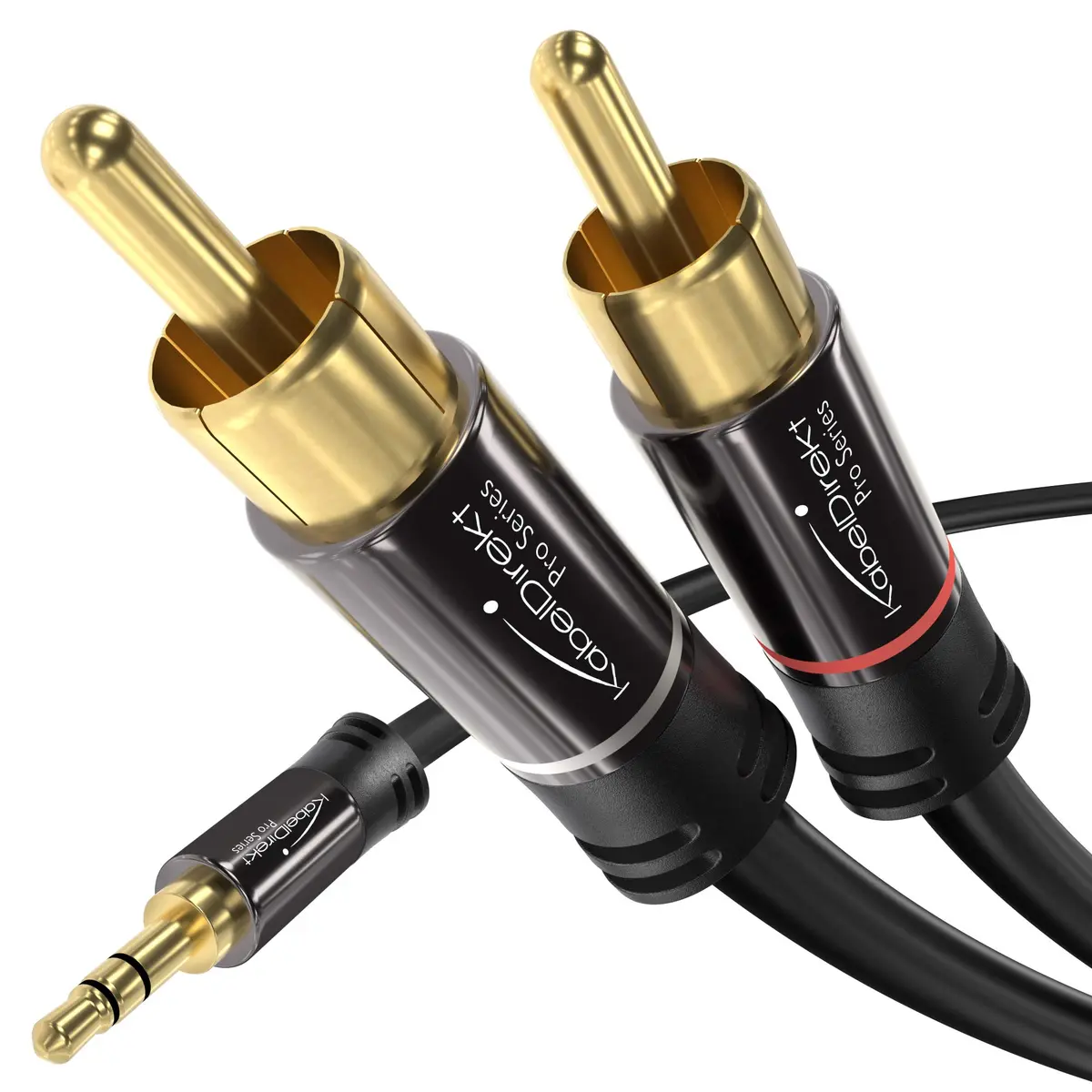 KabelDirekt RCA to Jack 3.5mm Adapter Cable 15ft | Hi-Fi Stereo Audio Connection - main product image
