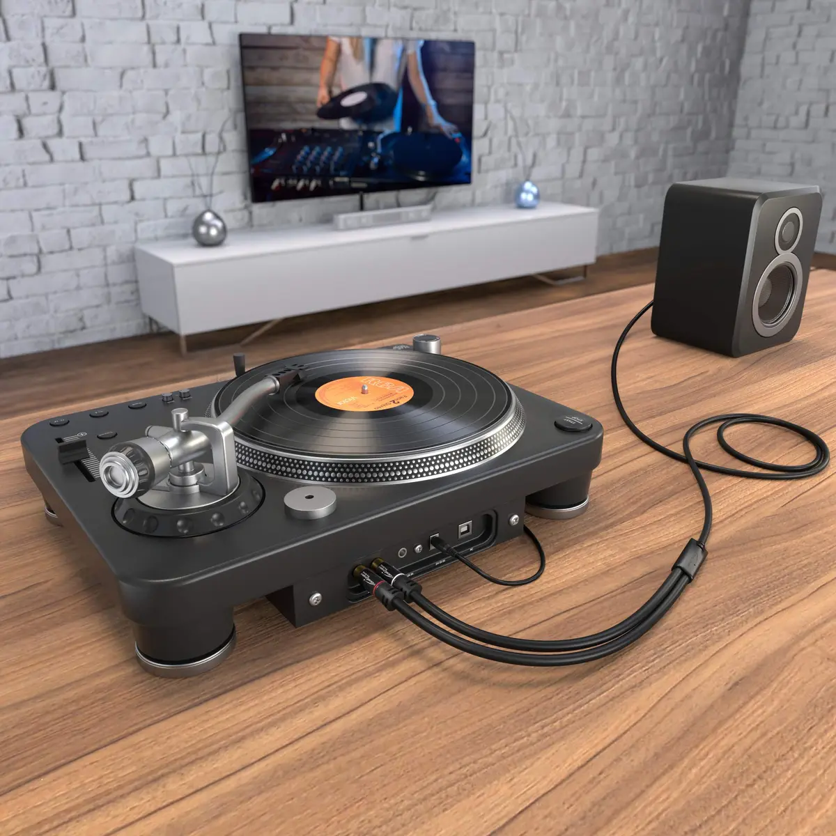 KabelDirekt RCA to Jack 3.5mm Adapter Cable 15ft | Hi-Fi Stereo Audio Connection - view 6
