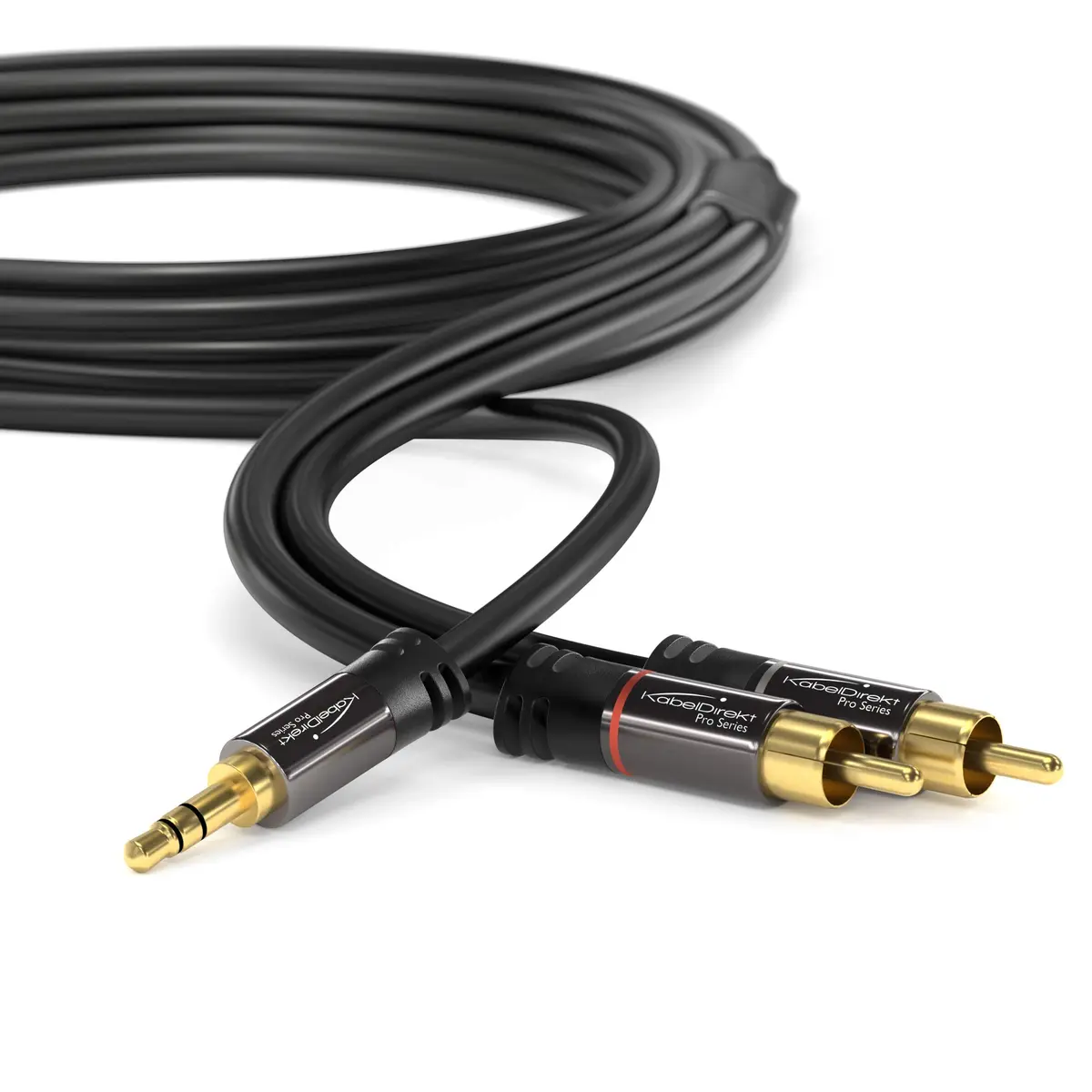 KabelDirekt RCA to Jack 3.5mm Adapter Cable 15ft | Hi-Fi Stereo Audio Connection - view 2