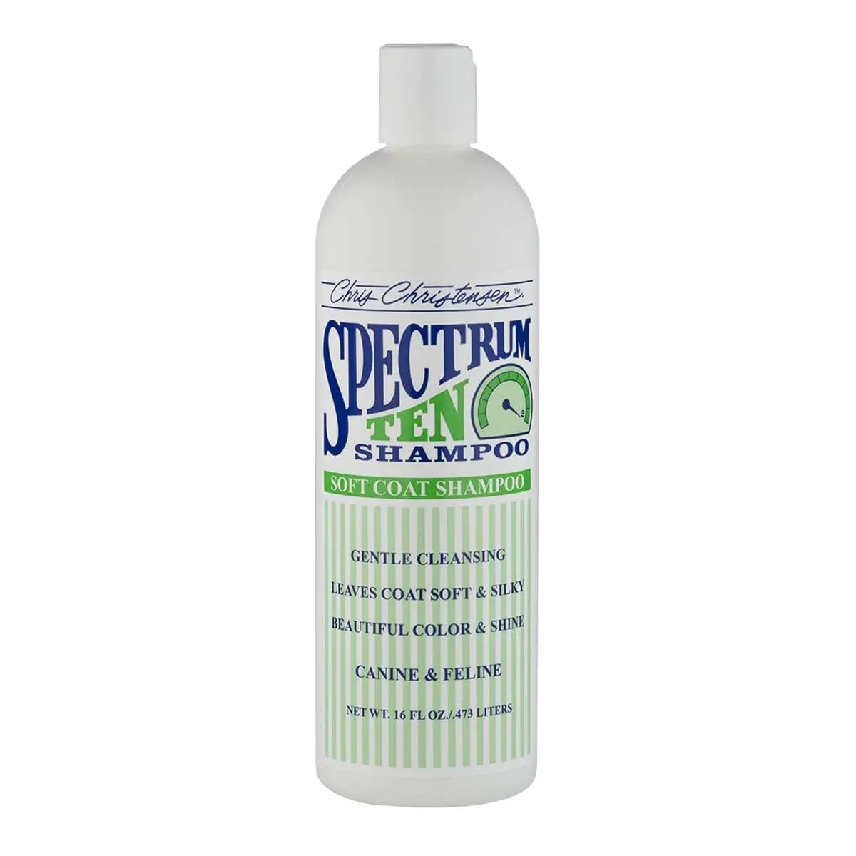 Chris Christensen Spectrum Ten Dog Shampoo 473ml | Gentle Cleansing for Soft Coats, Made in USA - main product image