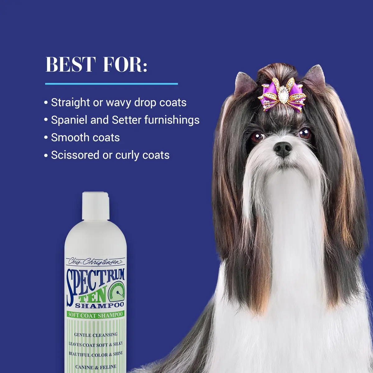 Chris Christensen Spectrum Ten Dog Shampoo 473ml | Gentle Cleansing for Soft Coats, Made in USA - view 6