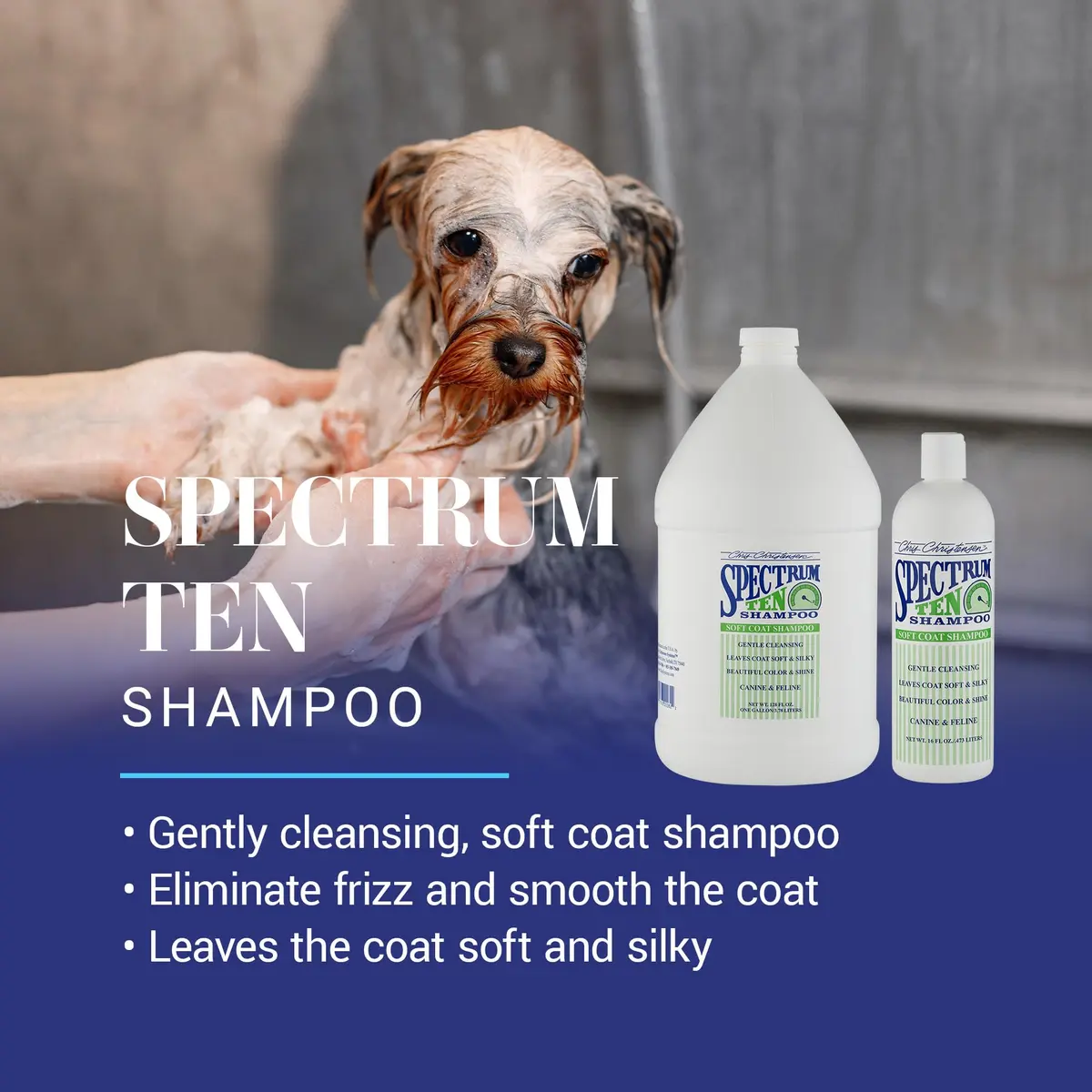 Chris Christensen Spectrum Ten Dog Shampoo 473ml | Gentle Cleansing for Soft Coats, Made in USA - view 2