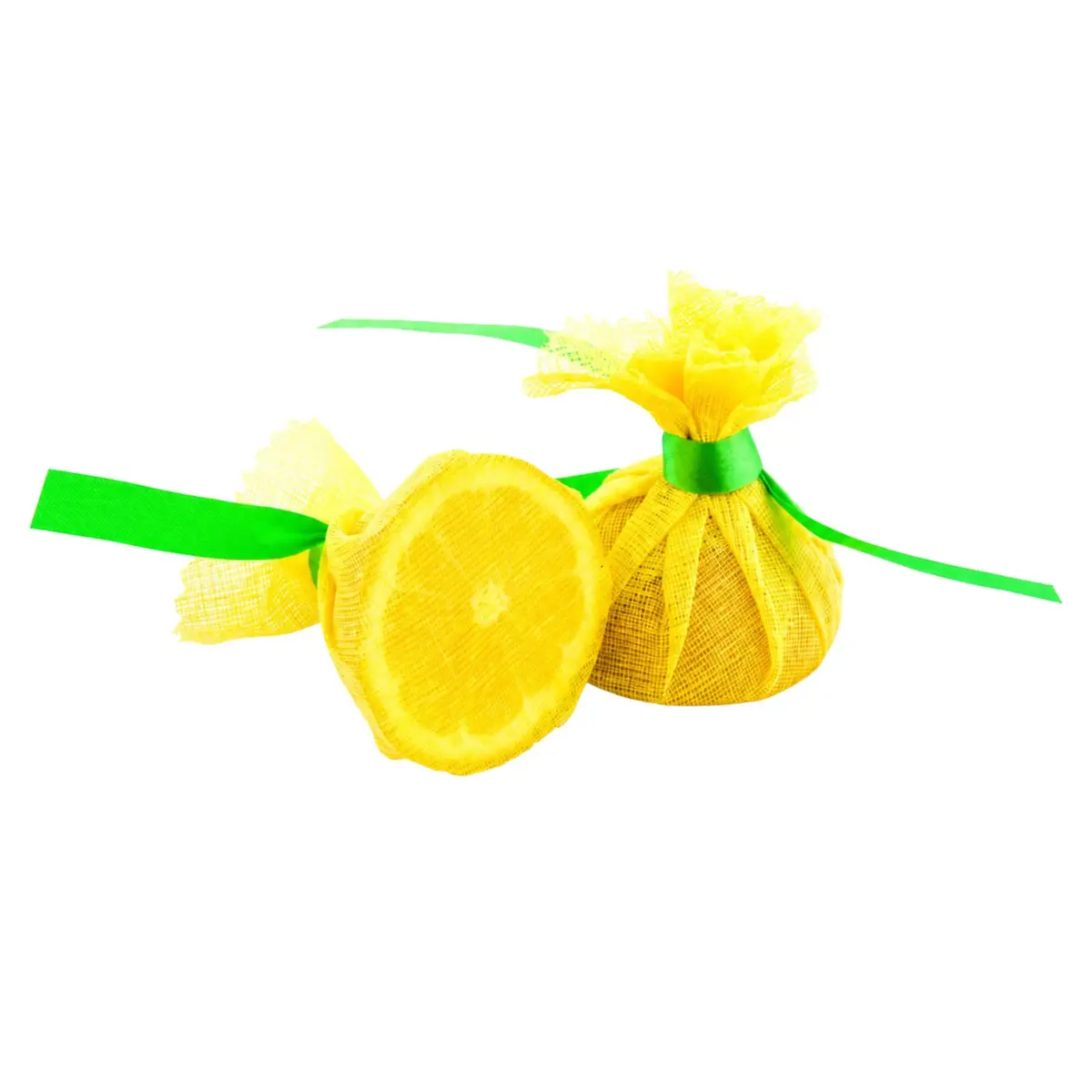 Restaurantware Lemon Juice Strainer - 100 Count - Cotton Mesh with Yellow Design for Eco-Friendly Kitchen Use - main product image