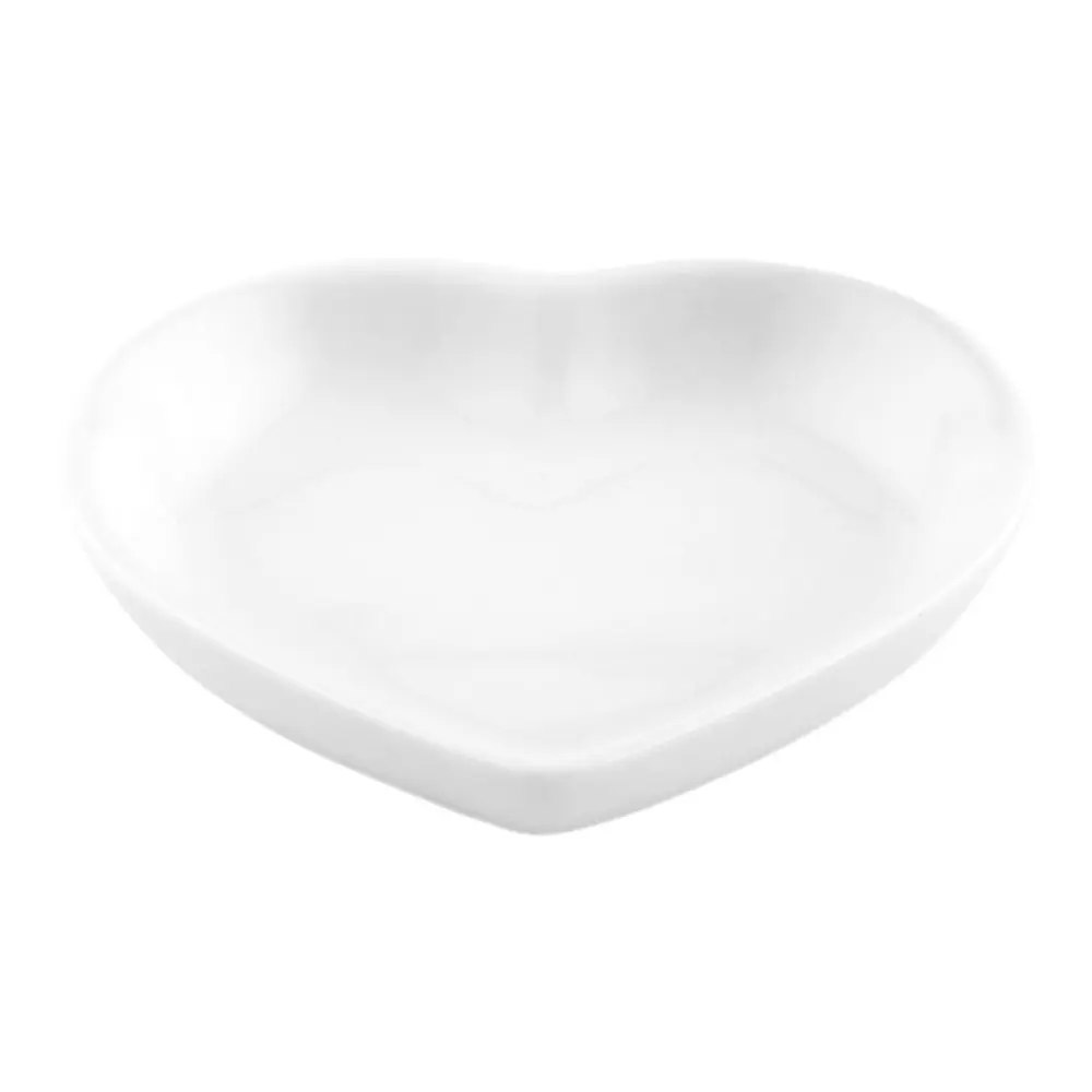 Restaurantware Porcelain Heart Mini Plates, 10 Reusable Dishwasher Safe Plates, 1 oz, Microwavable, Oven-Ready, White, Ideal for Weddings, Appetizer Dessert Plates | Elegant Romantic Serving - view 2