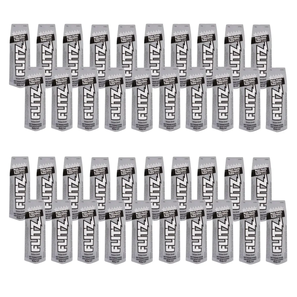 Flitz Metal Polish Paste - 5.29oz (150g) 40-Pack | Cleans, Polishes, Protects Solid Metals - main product image