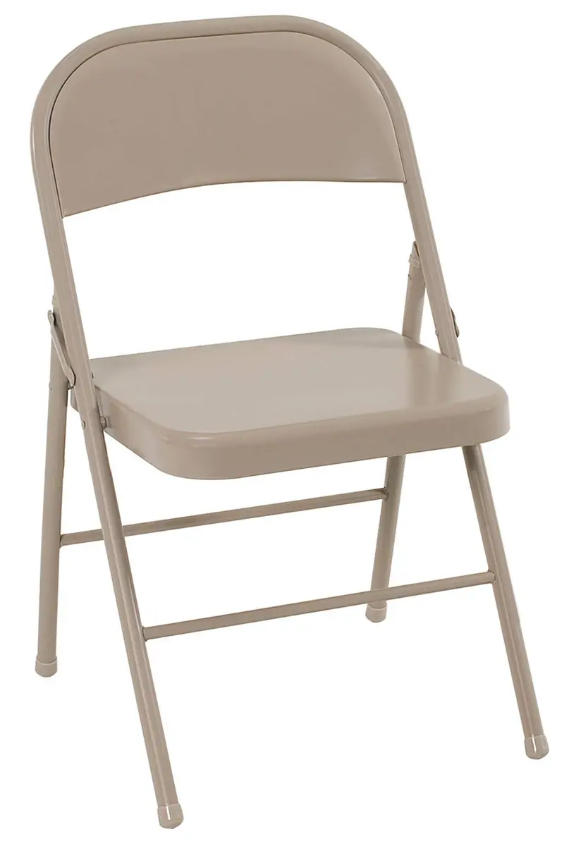 Cosco All Steel Folding Chair Antique Linen | Durable, Space-Saving Seating (70-120 chars) - main product image