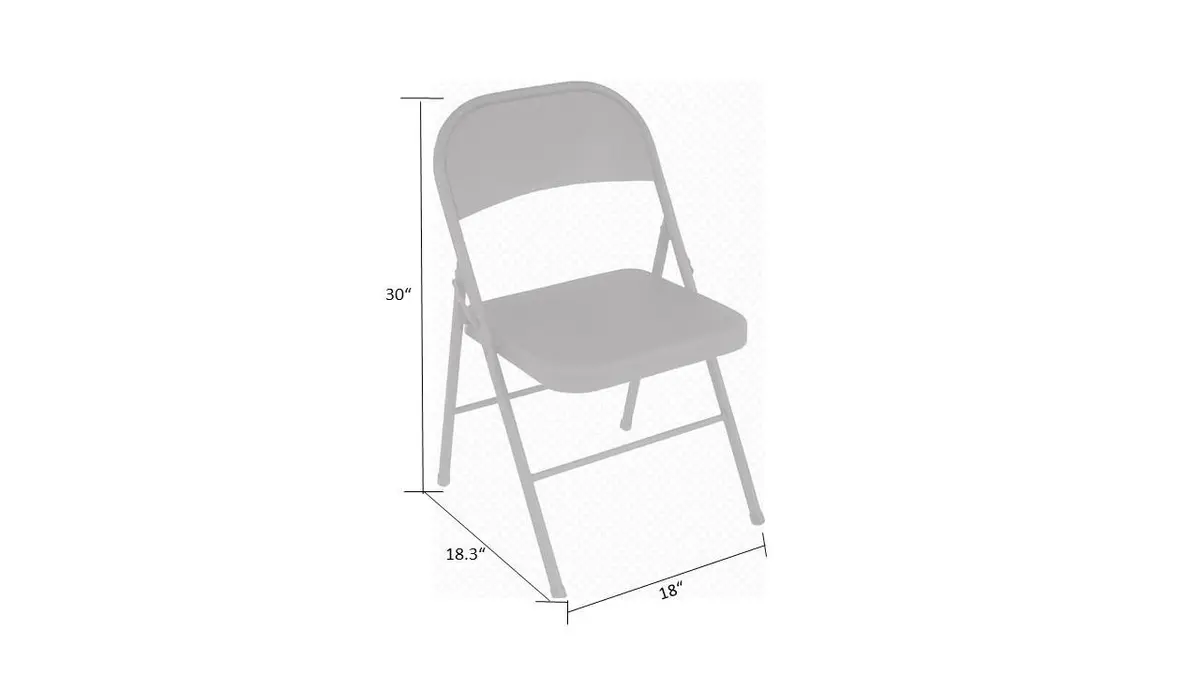 Cosco All Steel Folding Chair Antique Linen | Durable, Space-Saving Seating (70-120 chars) - view 7