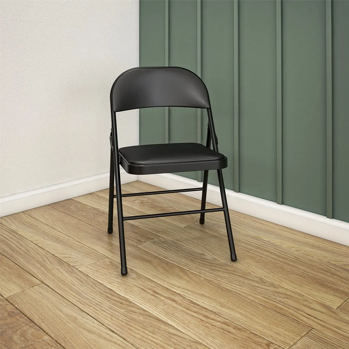Cosco Vinyl Folding Chair 4 Pack Black | Compact, Heavy-Duty, Easy Storage - view 8