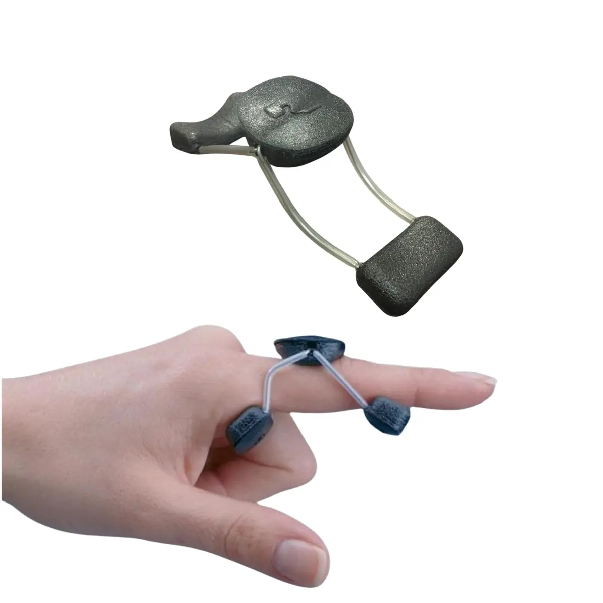 Rolyan Sof-Stretch Finger Extension Splint XL Black | Supports PIP Joint Extension for Boutonniere Deformity - main product image