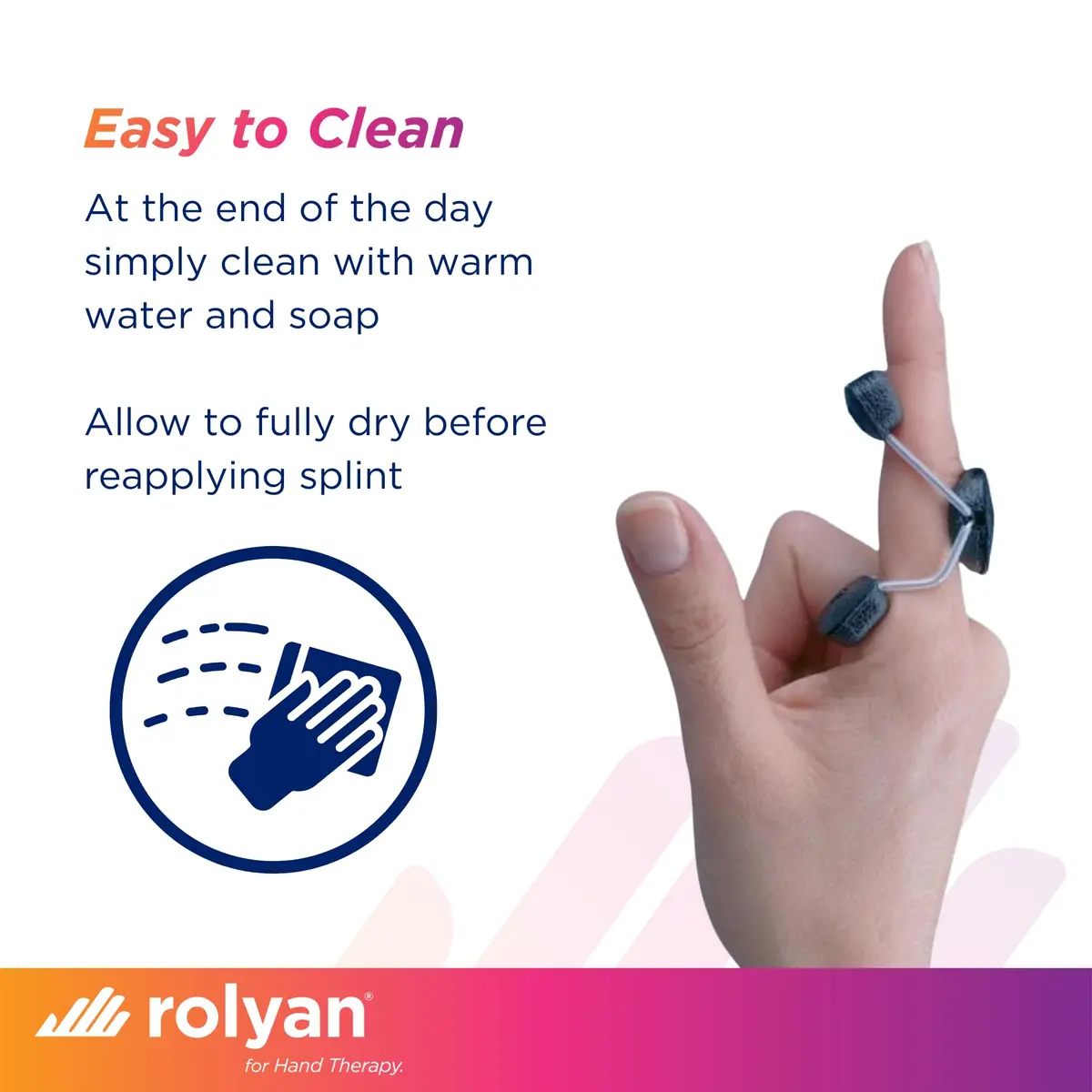 Rolyan Sof-Stretch Finger Extension Splint XL Black | Supports PIP Joint Extension for Boutonniere Deformity - view 6