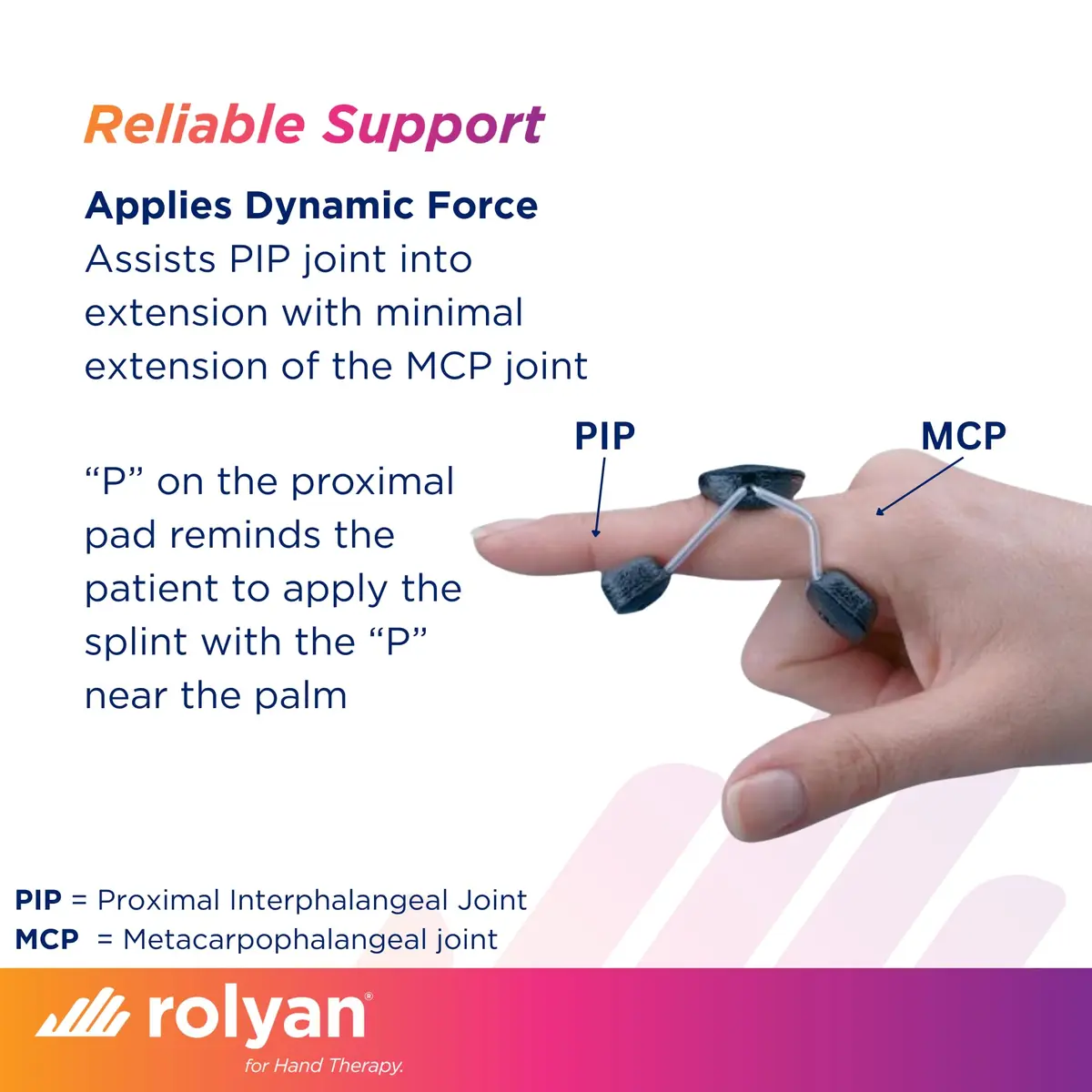Rolyan Sof-Stretch Finger Extension Splint XL Black | Supports PIP Joint Extension for Boutonniere Deformity - view 3