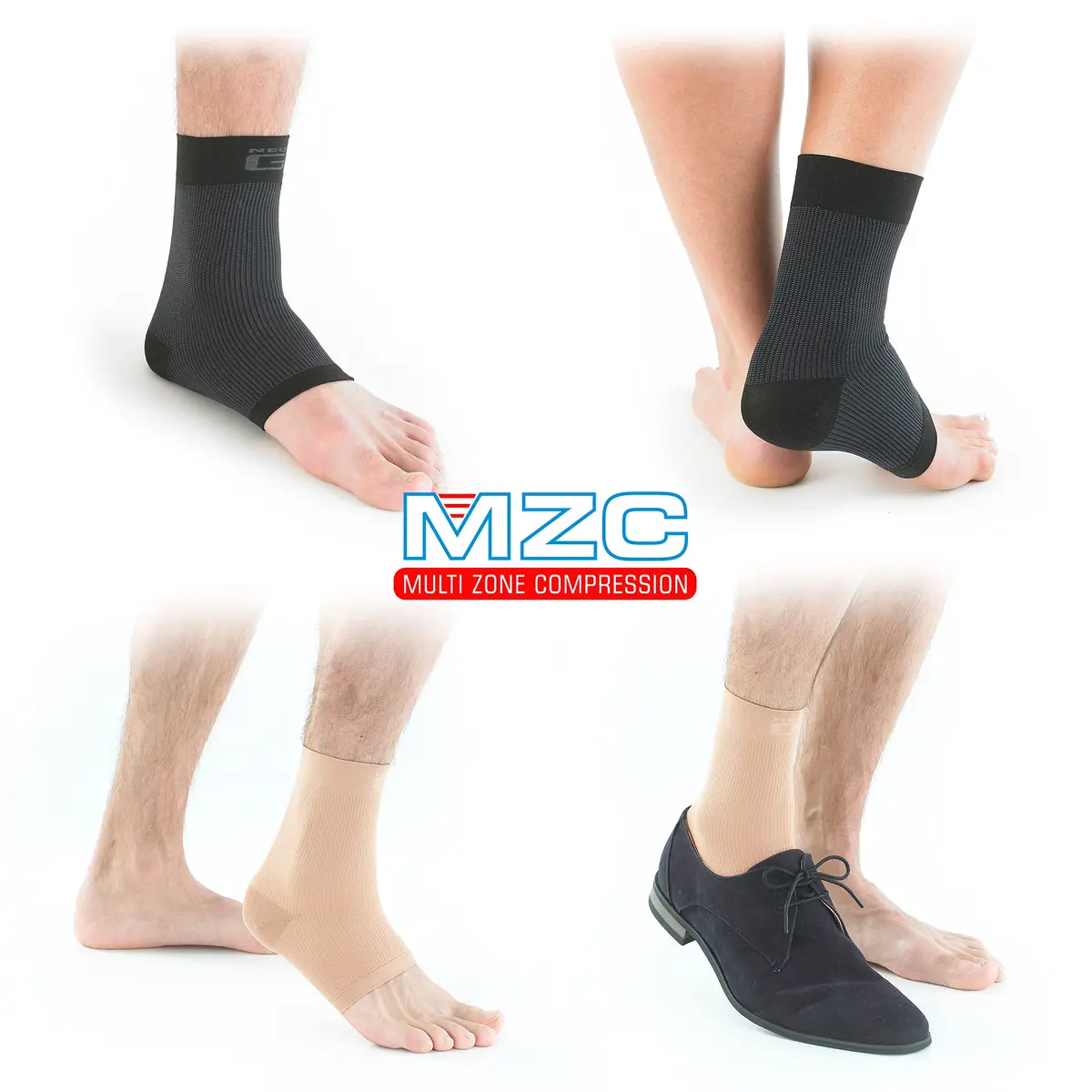Neo-G Airflow Ankle Compression Sleeve | Support for Weak Ankles & Tendonitis, Breathable, Lightweight, Black, L - view 5