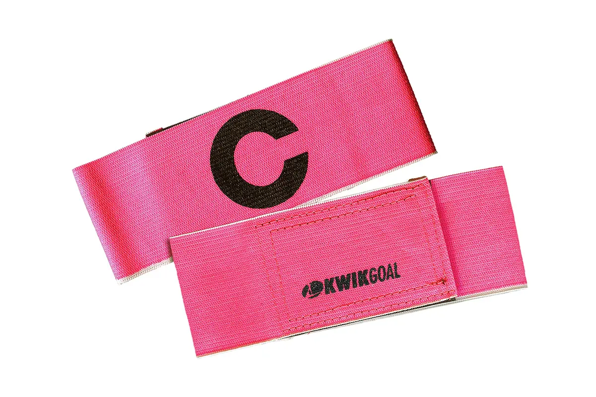 Kwik Goal Captain "C" Arm Band, Pink | 2" Wide, Velcro Closure, One Size - main product image