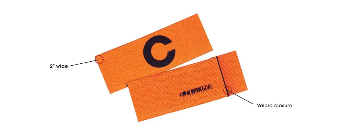 Kwik Goal Captain "C" Arm Band, Pink | 2" Wide, Velcro Closure, One Size - view 2