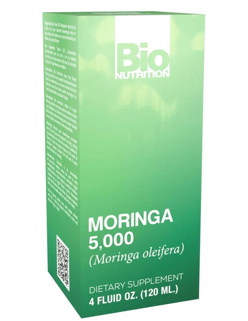 Bio Nutrition Moringa Liquid 4 Fl Oz | Liquid Herbal Supplement for Daily Wellness - main product image