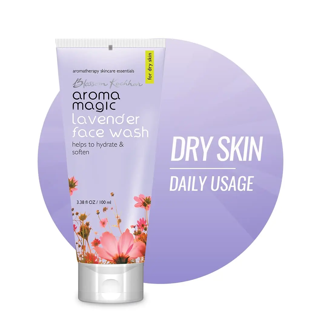 Aroma Magic Lavender Face Wash | Hydrates & Softens Skin | Helps Prevent Aging | Soothing & Refreshing Facial Cleanser | for Dry Skin | 3.38 Fl Oz/100ml - main product image