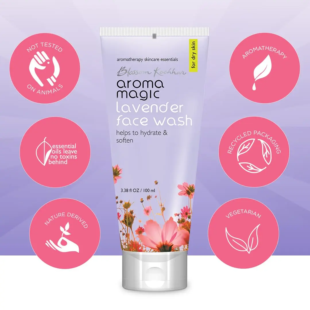 Aroma Magic Lavender Face Wash | Hydrates & Softens Skin | Helps Prevent Aging | Soothing & Refreshing Facial Cleanser | for Dry Skin | 3.38 Fl Oz/100ml - view 2
