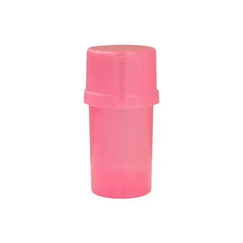 Medtainer Storage Container with Built-in Grinder, Pink, 4.6 cm (1.6 in) x 11 cm (3.6 in) | Air-Tight & Water-Tight - main product image