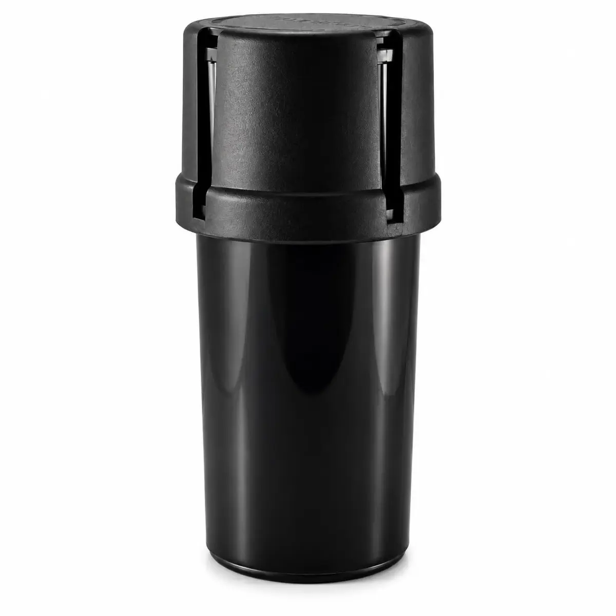 Medtainer Black Storage Container with Built-In Grinder | 4.5cm (1.6") x 9cm (3.6") - main product image