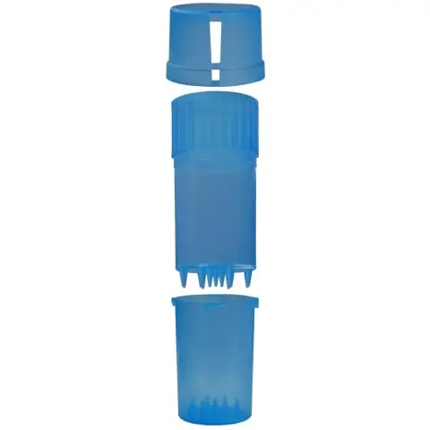 Medtainer Translucent Blue Large 2-in-1 Storage Container with Built-In Grinder (15.8 cm x 6.9 cm x 4.7 cm) | Airtight Watertight Medical-Grade Plastic - view 4