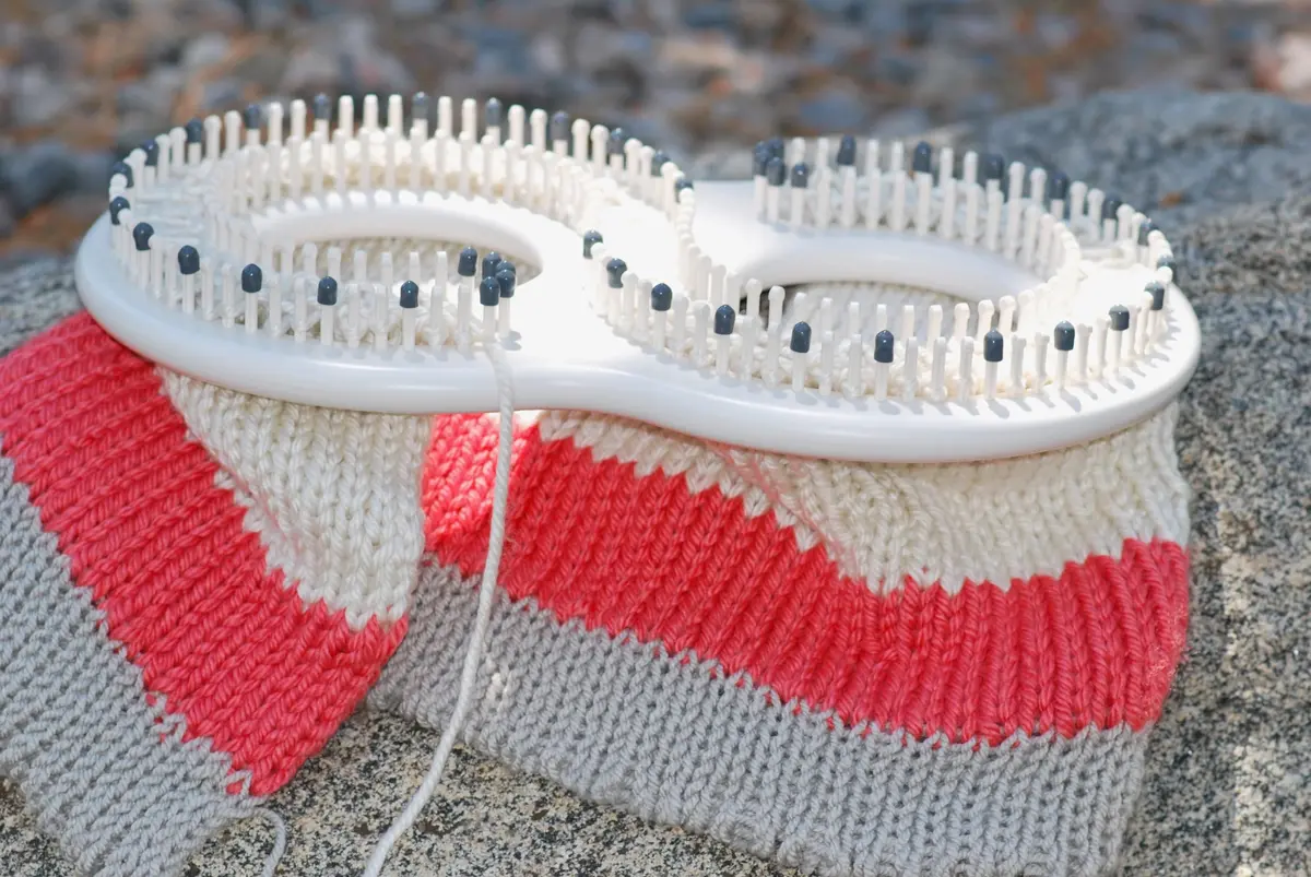 Authentic Knitting Board Afghan Knitting Loom for Blankets, S-Shaped 198-Peg Loom | Knit Blankets Up to 60" Wide - view 7