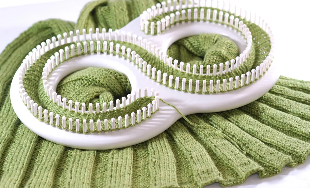 Authentic Knitting Board Afghan Knitting Loom for Blankets, S-Shaped 198-Peg Loom | Knit Blankets Up to 60" Wide - view 4