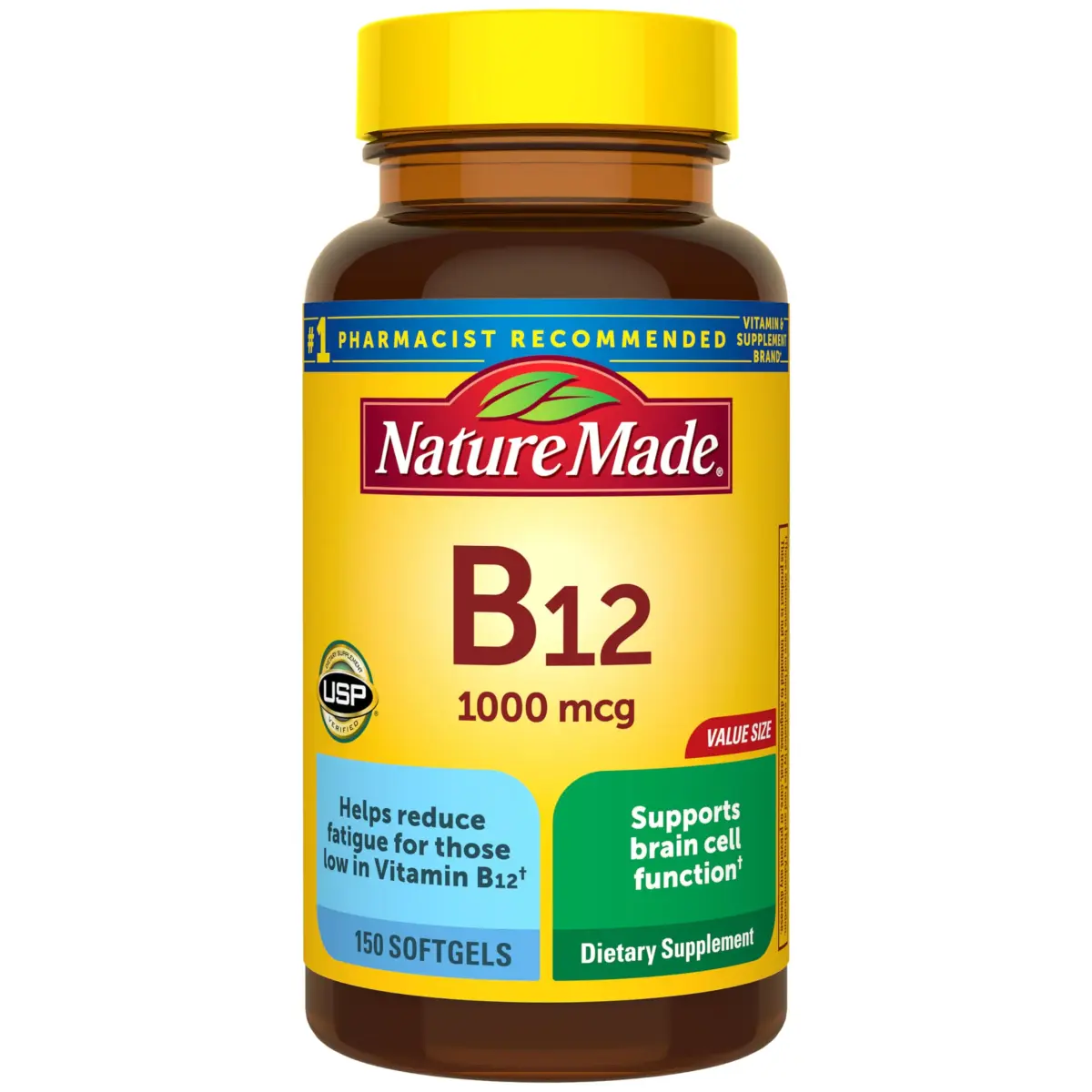 Nature Made Vitamin B12 1000 mcg Softgels (150 Count) | Energy Metabolism Support - main product image