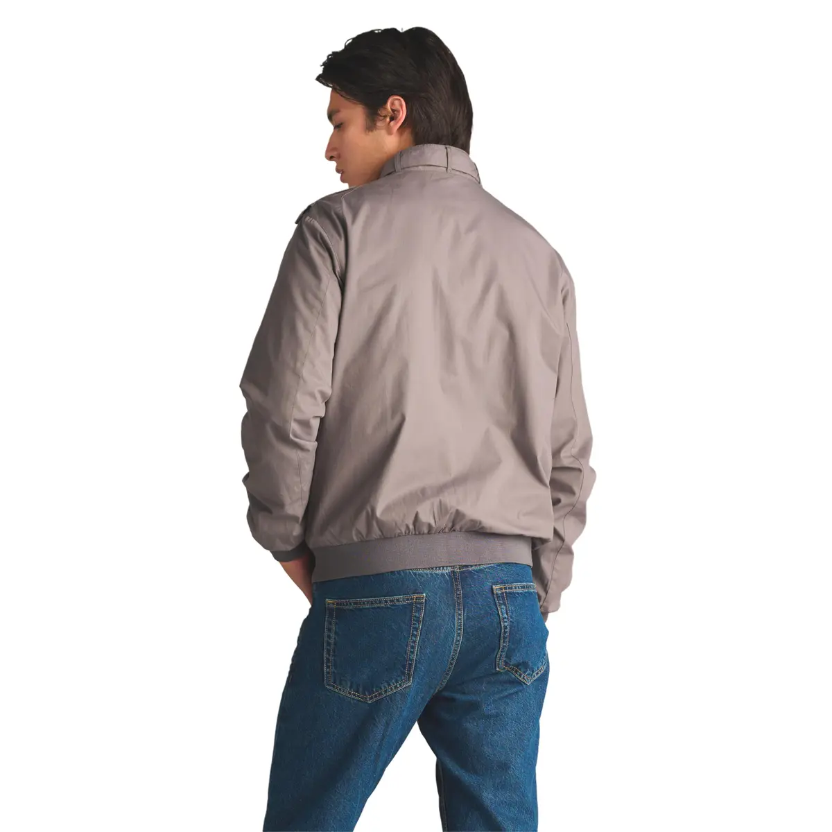 Members Only Classic Iconic Racer Slim Fit Windbreaker Jacket (Grey, Medium) | Water-Resistant Year-Round - view 6