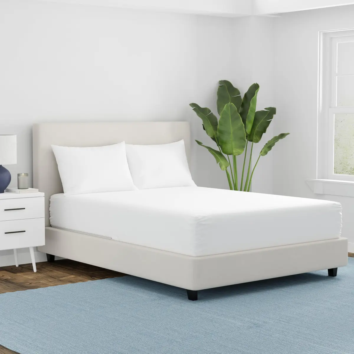 AllerEase Waterproof Mattress Protector King | Allergy & Spill Defense, Machine Washable - view 2