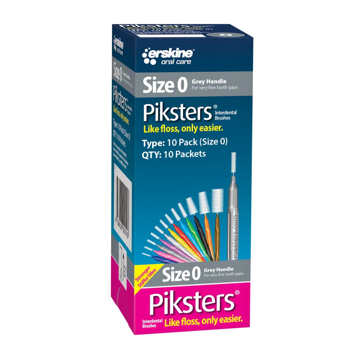 Piksters Interdental Brush Size 0 Grey 100 Pack | ISO 1 for Very Tight Gaps - view 9