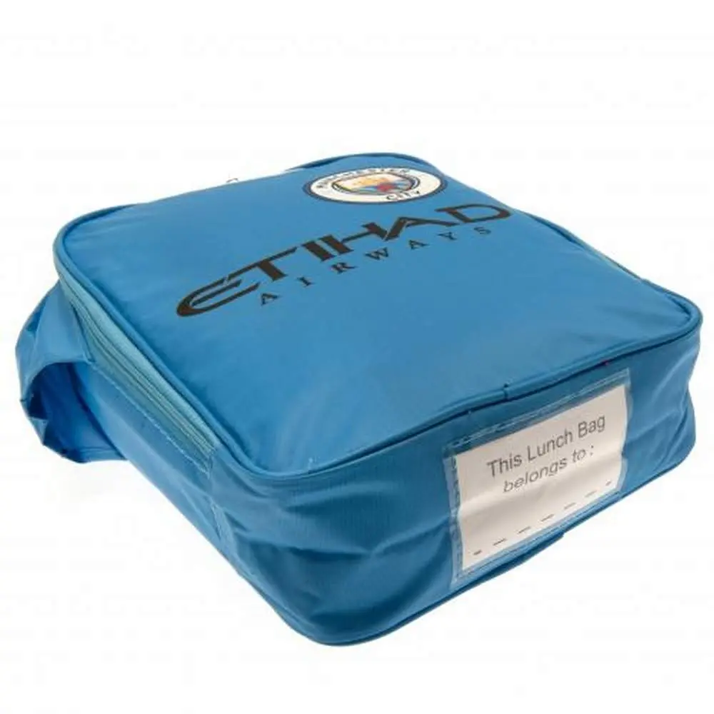 Manchester City FC Official Licensed Club Shirt Design Lunch Bag 5L (29cm x 24cm x 7cm) | Blue Zippered Compartment - view 2
