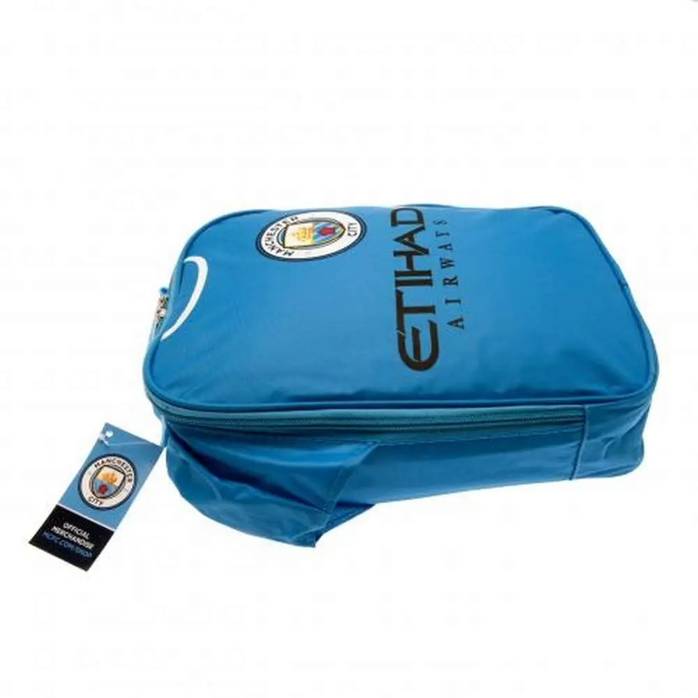 Manchester City FC Official Licensed Club Shirt Design Lunch Bag 5L (29cm x 24cm x 7cm) | Blue Zippered Compartment - view 3