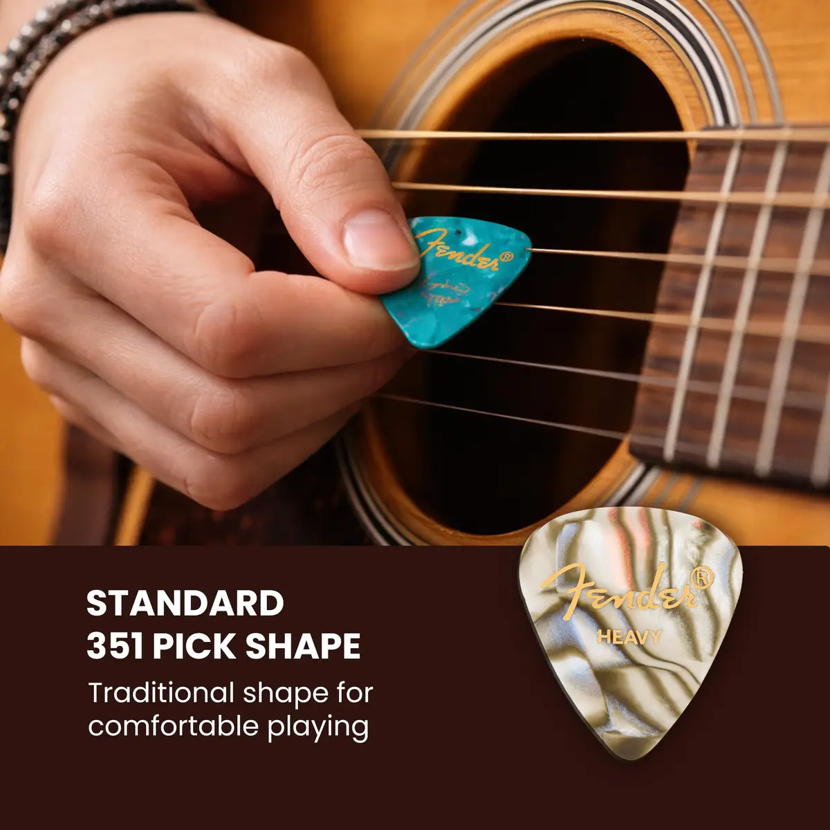 Fender Premium Guitar Picks Sampler 24 Pack | Includes Thin, Medium & Heavy Gauges for Versatile Play - view 5