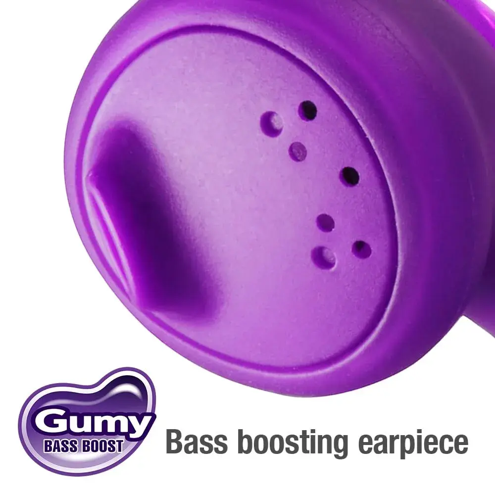 JVC Gumy Earbud Headphones Violet | Powerful Sound with 13.5mm Neodymium Drivers - view 5