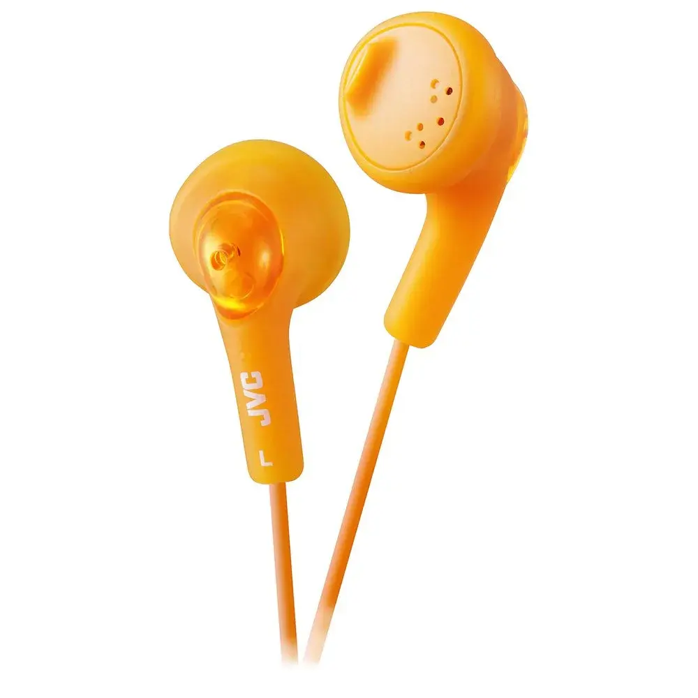 JVC Gumy Ear Bud Headphones Orange | 13.5mm Dynamic Driver, 108dB Sensitivity - main product image