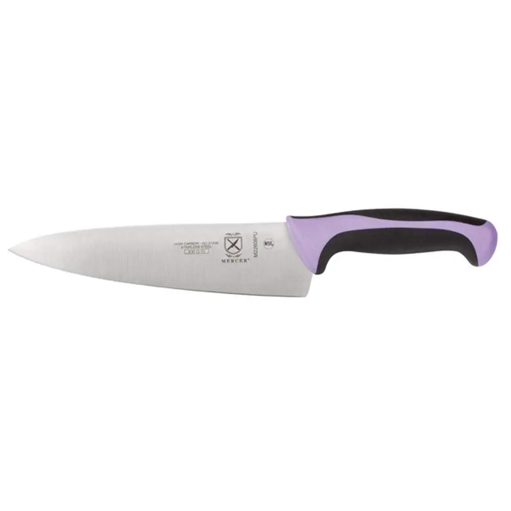 Mercer Culinary Millennia Color Handle Cutlery 8" Chef's Knife Purple | High-Carbon Japanese Steel, Ergonomic Handle, Professional Grade - main product image
