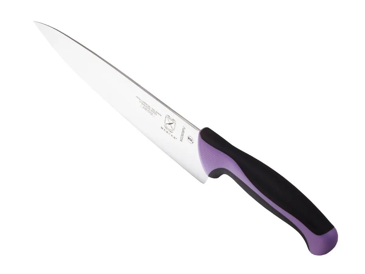 Mercer Culinary Millennia Color Handle Cutlery 8" Chef's Knife Purple | High-Carbon Japanese Steel, Ergonomic Handle, Professional Grade - view 3