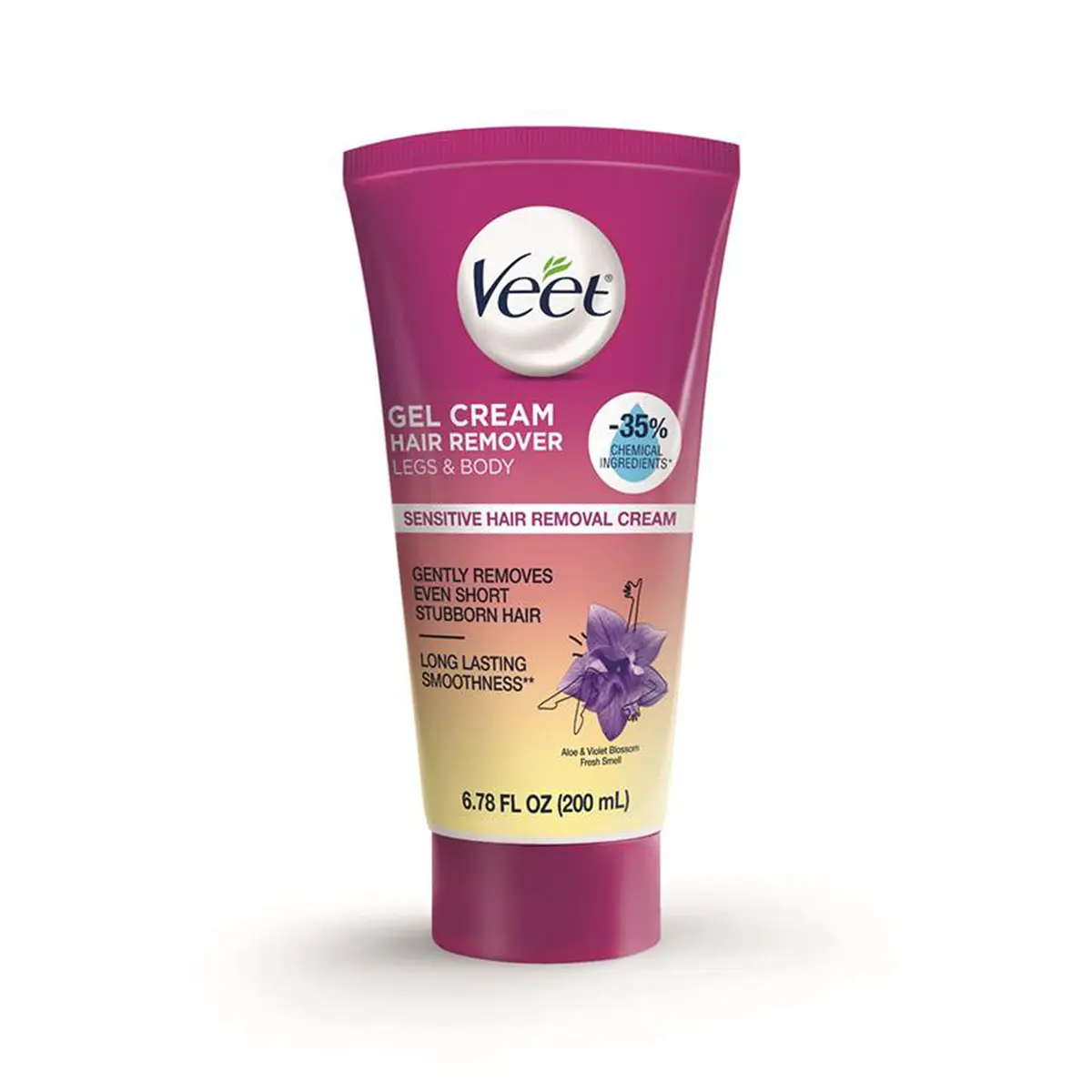 Veet Hair Removal Cream for Women, Depilatory for Legs & Body, 6.78 Fl Oz | Sensitive Skin Formula with Aloe Vera & Vitamin E - main product image