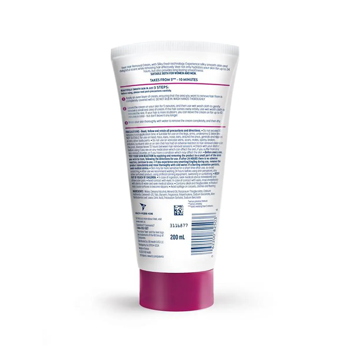 Veet Hair Removal Cream for Women, Depilatory for Legs & Body, 6.78 Fl Oz | Sensitive Skin Formula with Aloe Vera & Vitamin E - view 8