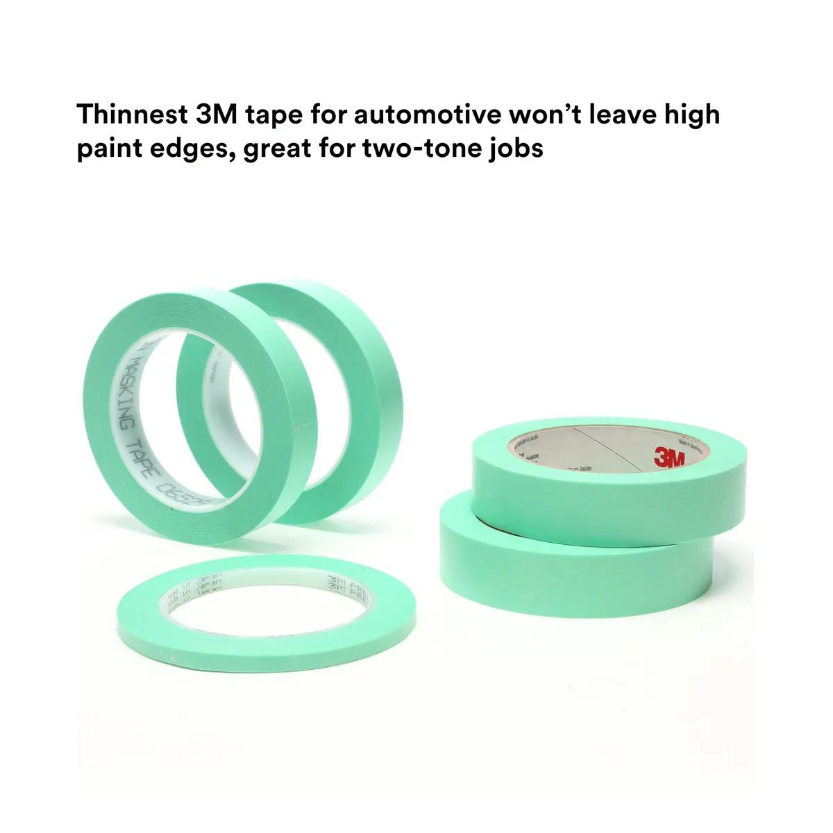 3M Precision Masking Tape, 06529, 3/4 in x 60 yds | Ultra Thin, Sharp Edges for Automotive Painting - view 4