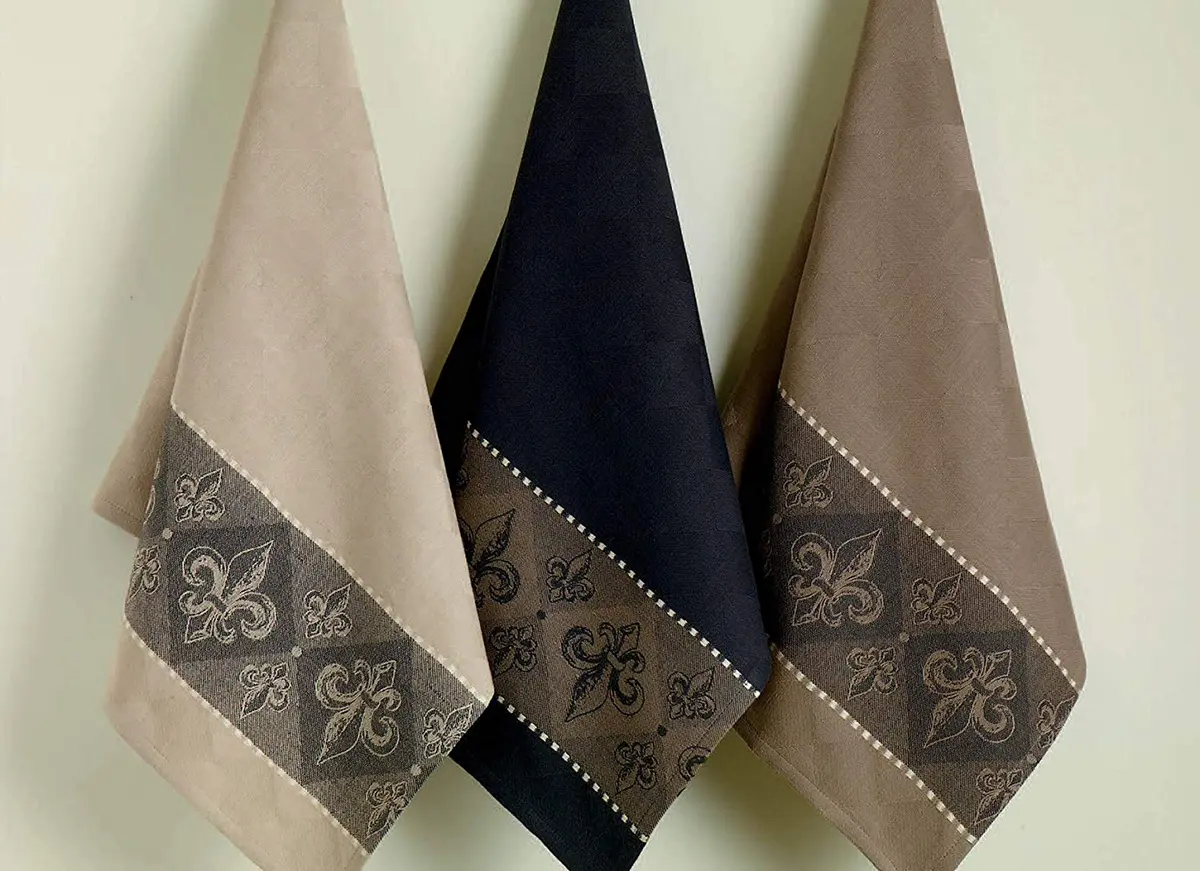 DII Cotton French Jacquard Dish Towels Set of 3 | Elegant Kitchen Decor & Absorbent (70-120 chars) - view 6