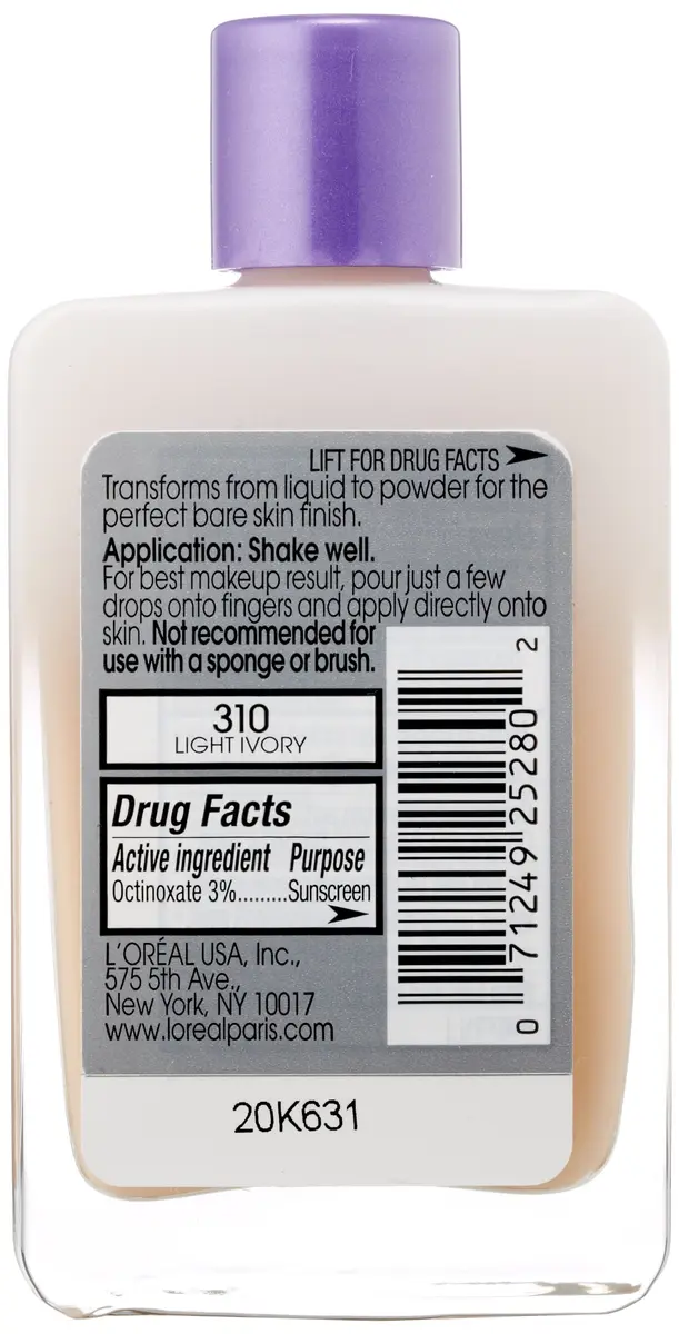 L'Oreal Paris Magic Nude Liquid Powder SPF 18 Light Ivory | Lightweight Foundation with SPF 18 for Natural Look - view 2