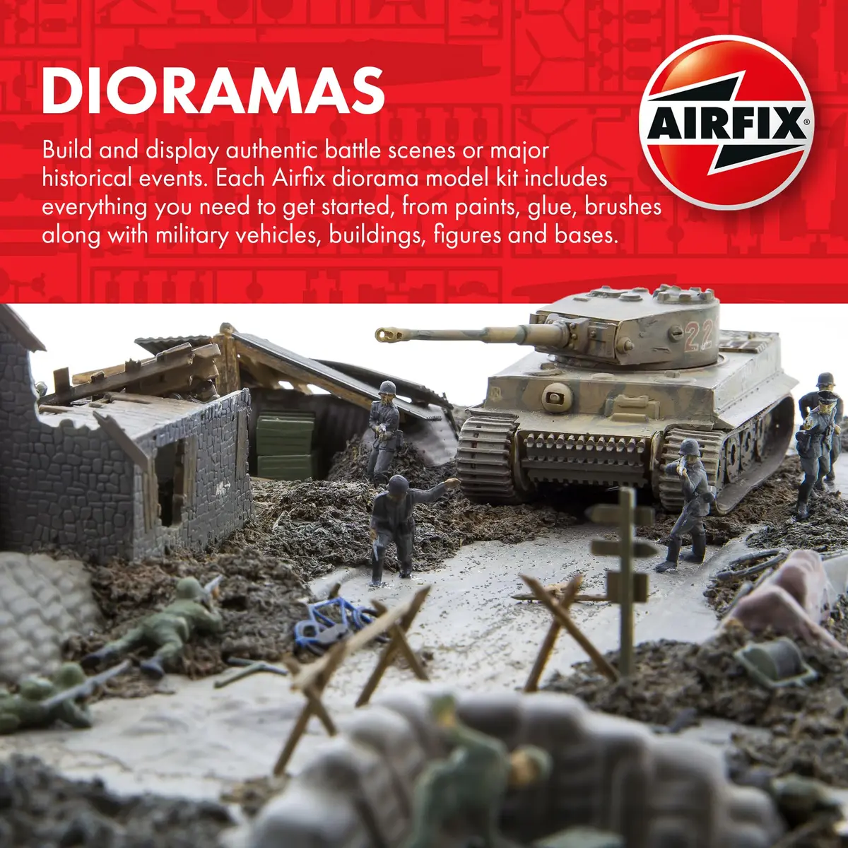 Airfix WWII RAF Bomber Re-Supply Set 1:72 Scale | Authentic Military Diorama Kit - view 2