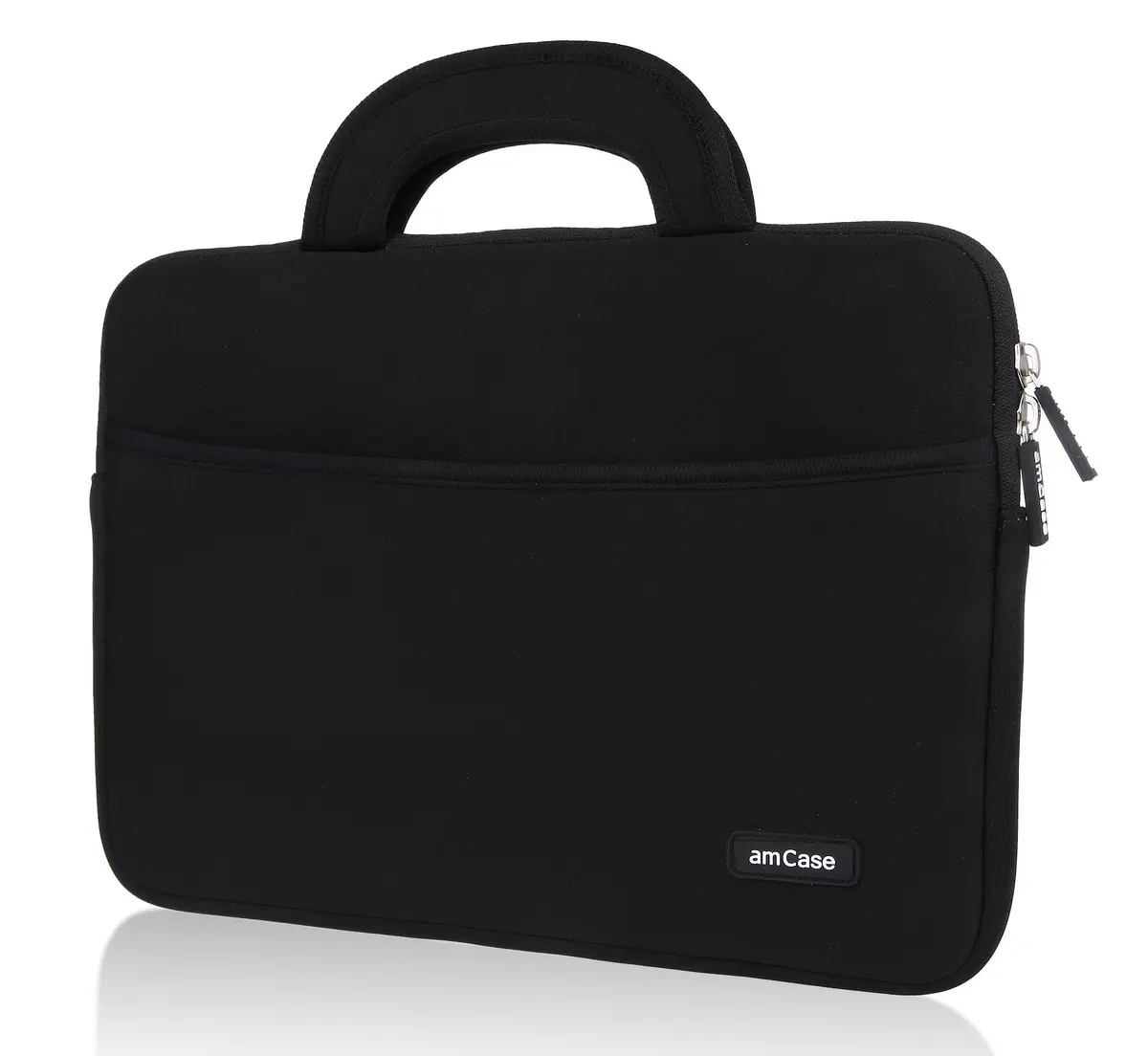 amCase 11.6-inch Neoprene Sleeve with Handle | Shock-Absorbing, Scratch-Resistant, Black - main product image
