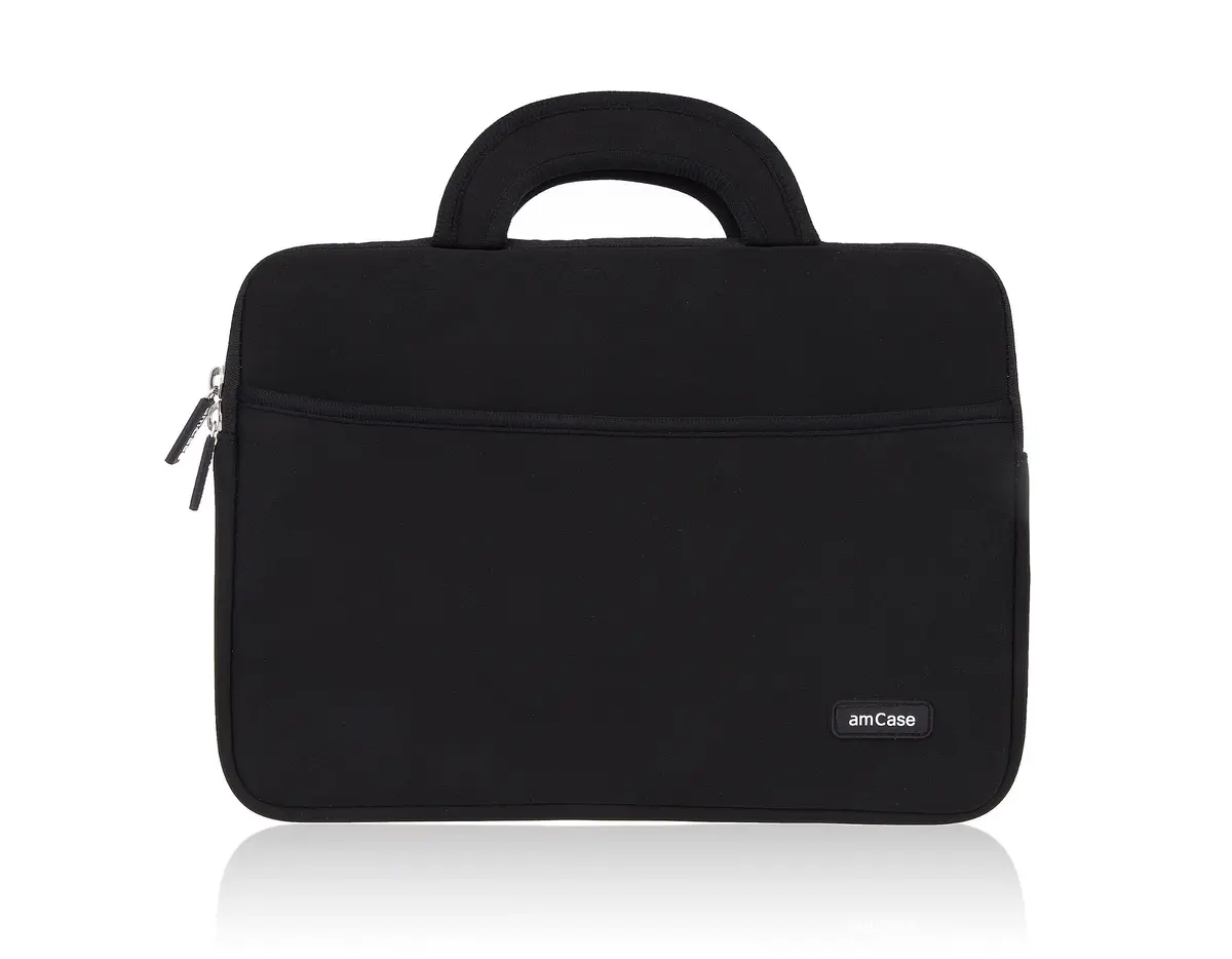 amCase 11.6-inch Neoprene Sleeve with Handle | Shock-Absorbing, Scratch-Resistant, Black - view 2