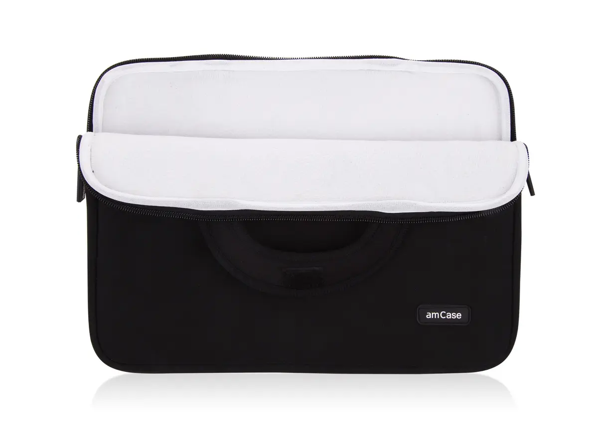 amCase 11.6-inch Neoprene Sleeve with Handle | Shock-Absorbing, Scratch-Resistant, Black - view 4