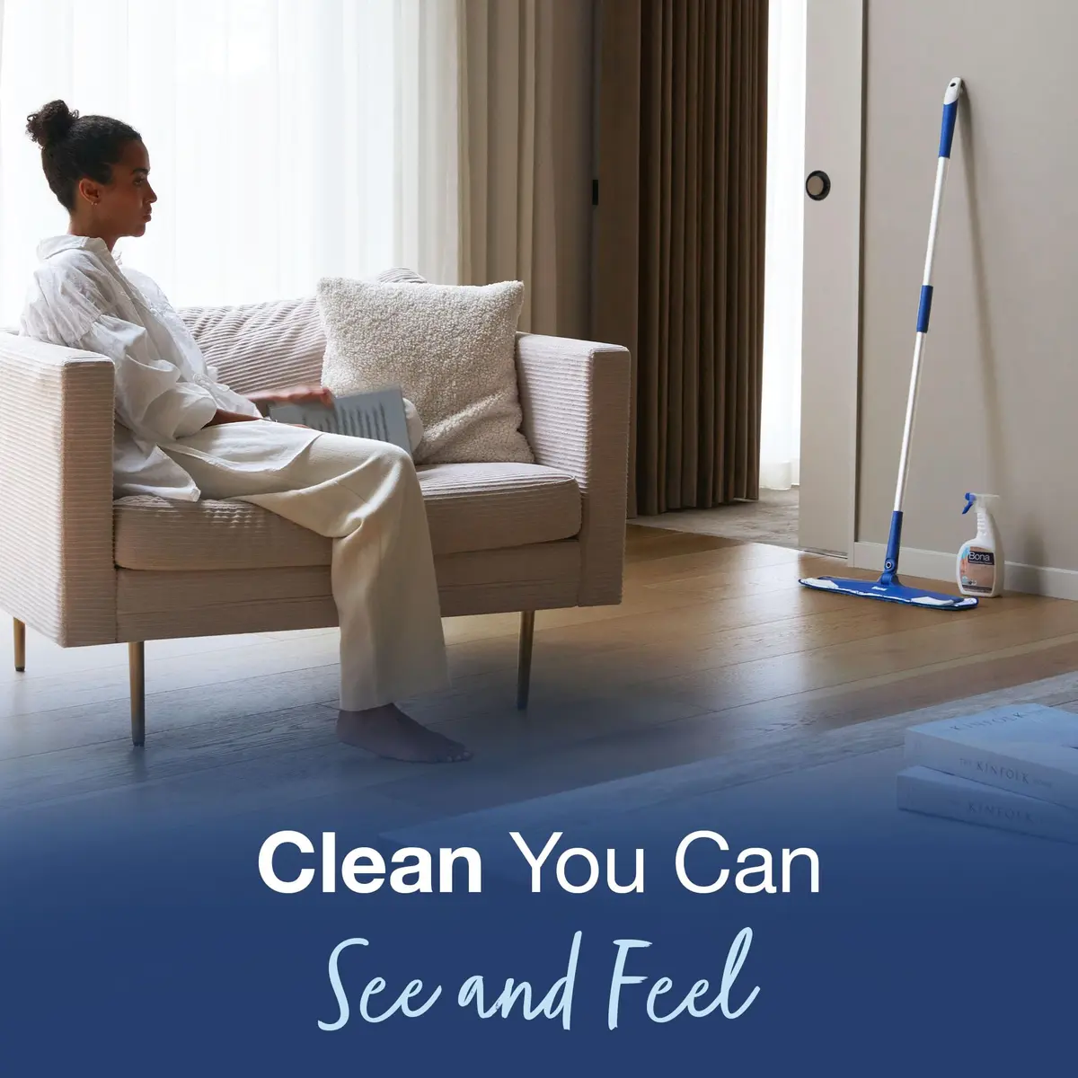Bona Microfiber Sweep & Clean Mop for Multi-Surface Floors | Versatile, Adjustable, Reusable - view 8