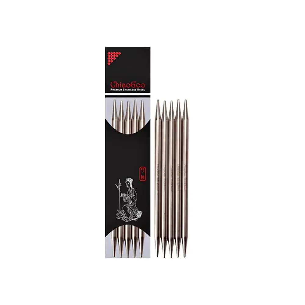ChiaoGoo Red Knitting Needle Size US 1 (2.25mm) | Stainless Steel Double Pointed Needles - main product image